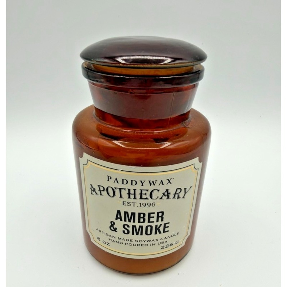 Paddywax Apothecary Candle 8oz Amber & Smoke